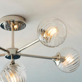 6 Light Semi Flush in Bright Nickel (0711ALL104050)