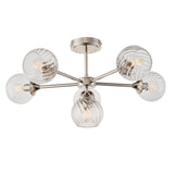 6 Light Semi Flush in Bright Nickel (0711ALL104050)