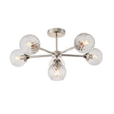 6 Light Semi Flush in Bright Nickel (0711ALL104050)