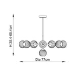 8 Light Pendant in Bright Nickel (0711ALL104051)