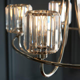 5 Light Pendant in Bright Nickel with Clear Cut Glass Shades (0711BER104108)