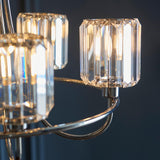 5 Light Pendant in Bright Nickel with Clear Cut Glass Shades (0711BER104108)