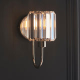 Wall Light in Bright Nickel with Clear Cut Glass Shades (0711BER104109)