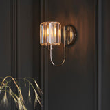 Wall Light in Bright Nickel with Clear Cut Glass Shades (0711BER104109)