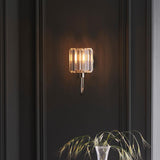 Wall Light in Bright Nickel with Clear Cut Glass Shades (0711BER104109)