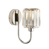 Wall Light in Bright Nickel with Clear Cut Glass Shades (0711BER104109)