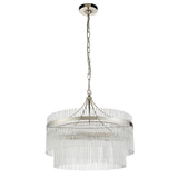 5 Light Pendant in Polished Nickel with Clear Glass Rods (0711MAR104112)