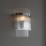 Wall Light in Polished Nickel with Clear Glass Rods (0711MAR104114)