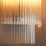Wall Light in Polished Nickel with Clear Glass Rods (0711MAR104114)