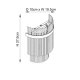 Wall Light in Polished Nickel with Clear Glass Rods (0711MAR104114)