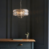 3 Light Pendant in Bright Nickel - Clear Cut Faceted Glass (0711CLI104466)