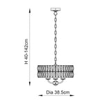 3 Light Pendant in Bright Nickel - Clear Cut Faceted Glass (0711CLI104466)