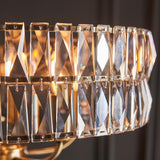 5 Light Pendant in Antique Brass - Clear Cut Faceted Glass (0711CLI106244)