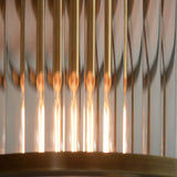 1 Light Flush, Antique Brass Plated with Clear Ribbed Glass (0711RID106265)