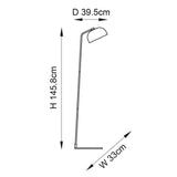 Modern Floor Lamp - Black and Antique Brass (0711BRA106337)