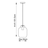 1 Light Pendant in Antique Brass with Clear Textured Glass (0711LYR106923)