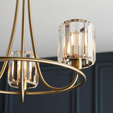 3 Light Semi Flush in Antique Brass with Clear Cut Glass Shades (0711BER107801)