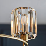 3 Light Semi Flush in Antique Brass with Clear Cut Glass Shades (0711BER107801)
