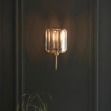 Wall Light in Antique Brass with Clear Cut Glass Shades (0711BER107803)