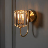 Wall Light in Antique Brass with Clear Cut Glass Shades (0711BER107803)