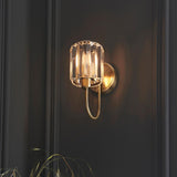 Wall Light in Antique Brass with Clear Cut Glass Shades (0711BER107803)