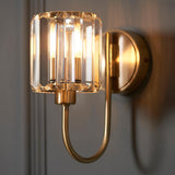 Wall Light in Antique Brass with Clear Cut Glass Shades (0711BER107803)