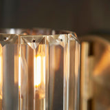 Wall Light in Antique Brass with Clear Cut Glass Shades (0711BER107803)