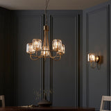 Wall Light in Antique Brass with Clear Cut Glass Shades (0711BER107803)