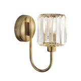 Wall Light in Antique Brass with Clear Cut Glass Shades (0711BER107803)