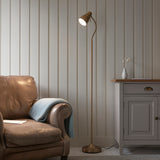 Classic Flexi Reader Floor Lamp in Brushed Aged Brass (0711CLA108126)