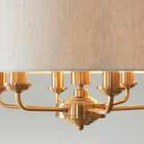Sophisticated Statement 6 Light Pendant In Vintage Brass (0711HIG110722)