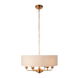 Sophisticated Statement 6 Light Pendant In Vintage Brass (0711HIG110722)