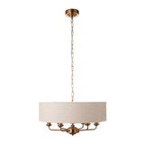 Sophisticated Statement 6 Light Pendant In Vintage Brass (0711HIG110722)