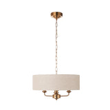 Sophisticated Statement 3 Light Pendant in Vintage Brass with Natural (0711HIG110723)
