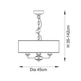 Sophisticated Statement 3 Light Pendant in Vintage Brass with Natural (0711HIG110723)