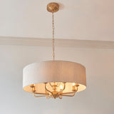 Sophisticated Statement 8 Light Pendant In Vintage Brass (0711HIG110727)