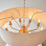Sophisticated Statement 8 Light Pendant In Vintage Brass (0711HIG110727)