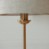 Sophisticated Statement Table Lamp - Vintage Brass and Natural Shade (0711HIG110728)