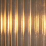 4 Light Linear Pendant, Antique Brass Plated with Clear Ribbed Glass (0711RID110945)