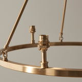 6 Light Pendant in Aged Brass - Height Adjustable (0711CHE111202)