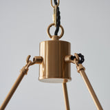 6 Light Pendant in Aged Brass - Height Adjustable (0711CHE111202)