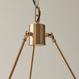 6 Light Pendant in Aged Brass - Height Adjustable (0711CHE111202)