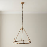 3 Light Pendant in Aged Brass - Height Adjustable (0711CHE111203)