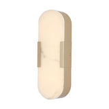 Bathroom 35cm LED Wall Light Alabaster Matt Gold Marble effect (0483OPA38GO)