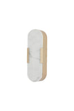 Bathroom 35cm LED Wall Light Alabaster Matt Gold Marble effect (0483OPA38GO)