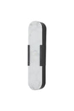 Bathroom 50cm Tall LED Wall Light Alabaster Black Marble effect (0483OPA39BK)