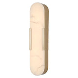 Bathroom 50cm Tall LED Wall Light Alabaster Matt Gold Marble effect (0483OPA39GO)