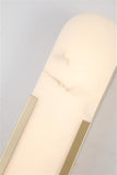 Bathroom 50cm Tall LED Wall Light Alabaster Matt Gold Marble effect (0483OPA39GO)