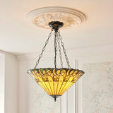 3 Light Inverted Tiffany Style Pendant (0711JAM111881)