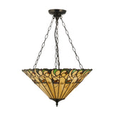 3 Light Inverted Tiffany Style Pendant (0711JAM111881)